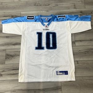 Vince Young Tennessee Titans Authentic White Jersey Reeboks Size 50